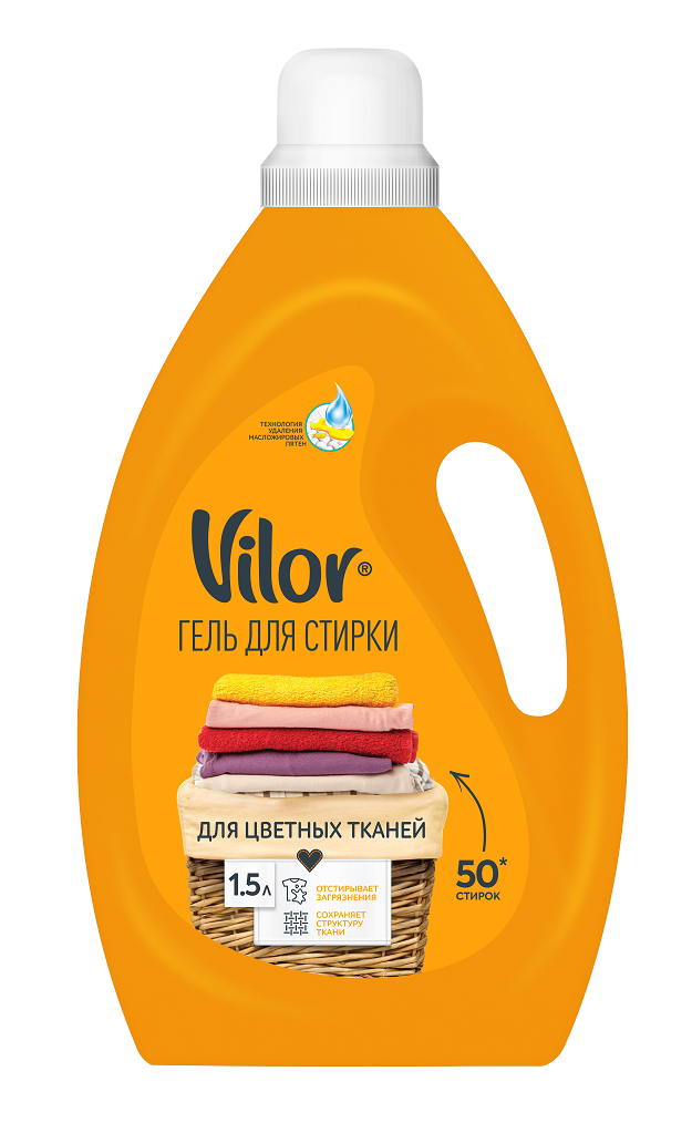 Vilor средство для стирки изделий из цветных тканей 1,5 л