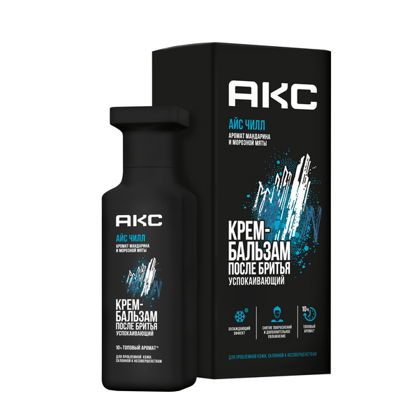 Акс айс чилл крем бальзам после бритья увлажняющий и успокаивающий с охлаждающим эффектом 140 мл