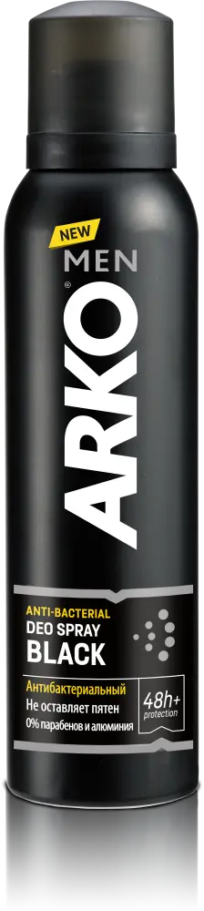 Arko men део спрей антибактериальный black 150 мл