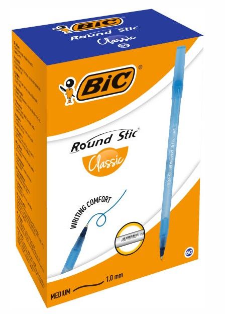 BIC ручка шариковая round stic classic синяя 1шт  кор 60шт