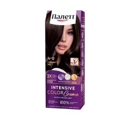 Палетт крем краска для волос каштановый 4.0