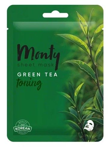 Monty тонизирующая маска зеленый чай tencel 25 мл