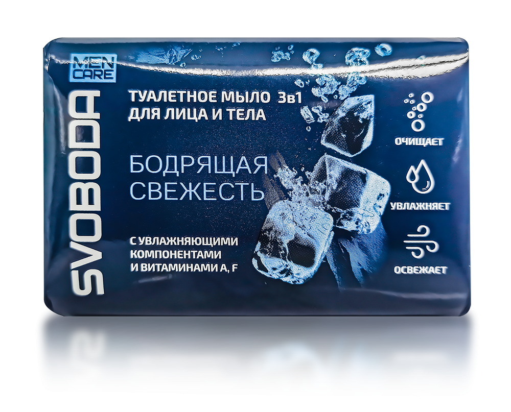 SVOBODA MEN CARE туалетное мыло 3 в1 для лица и тела 90 г