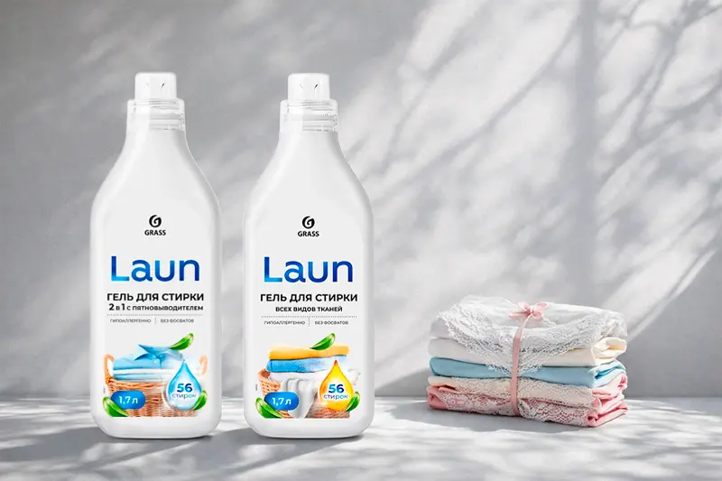 Гели для стирки Laun от бренда Grass 