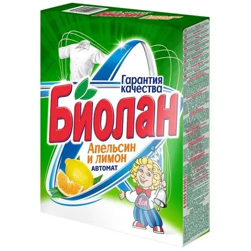 Биолан автомат стиральный порошок апельсин и лимон 350 гр