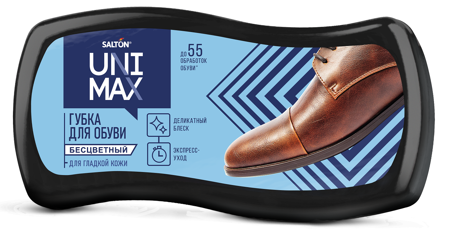 Unimax Губка для обуви из гладкой кожи бесцветная