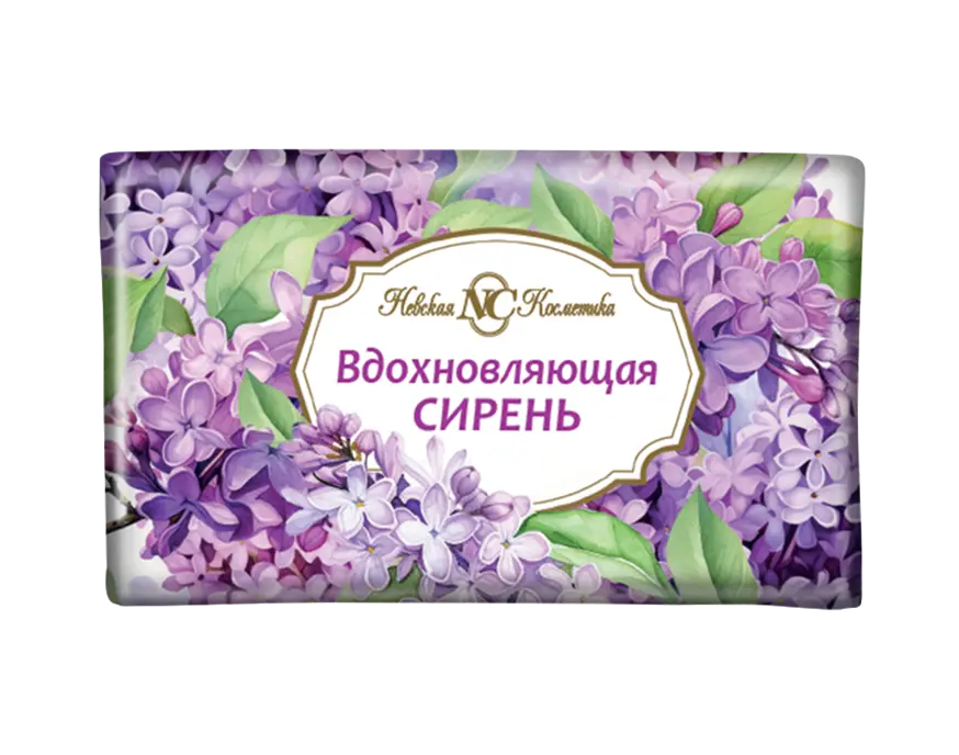 Невская косметика туалетное мыло цветочное вдохновляющая сирень 180г