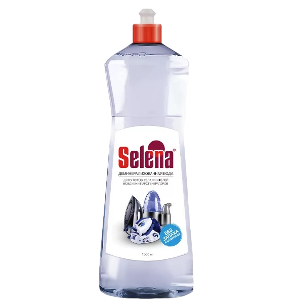 Selena вода для утюгов деминерализованная без запаха 1 л
