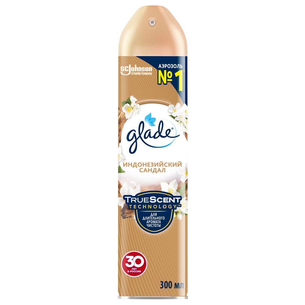 Glade освежитель воздуха аэрозоль индонезийский сандал 300 мл