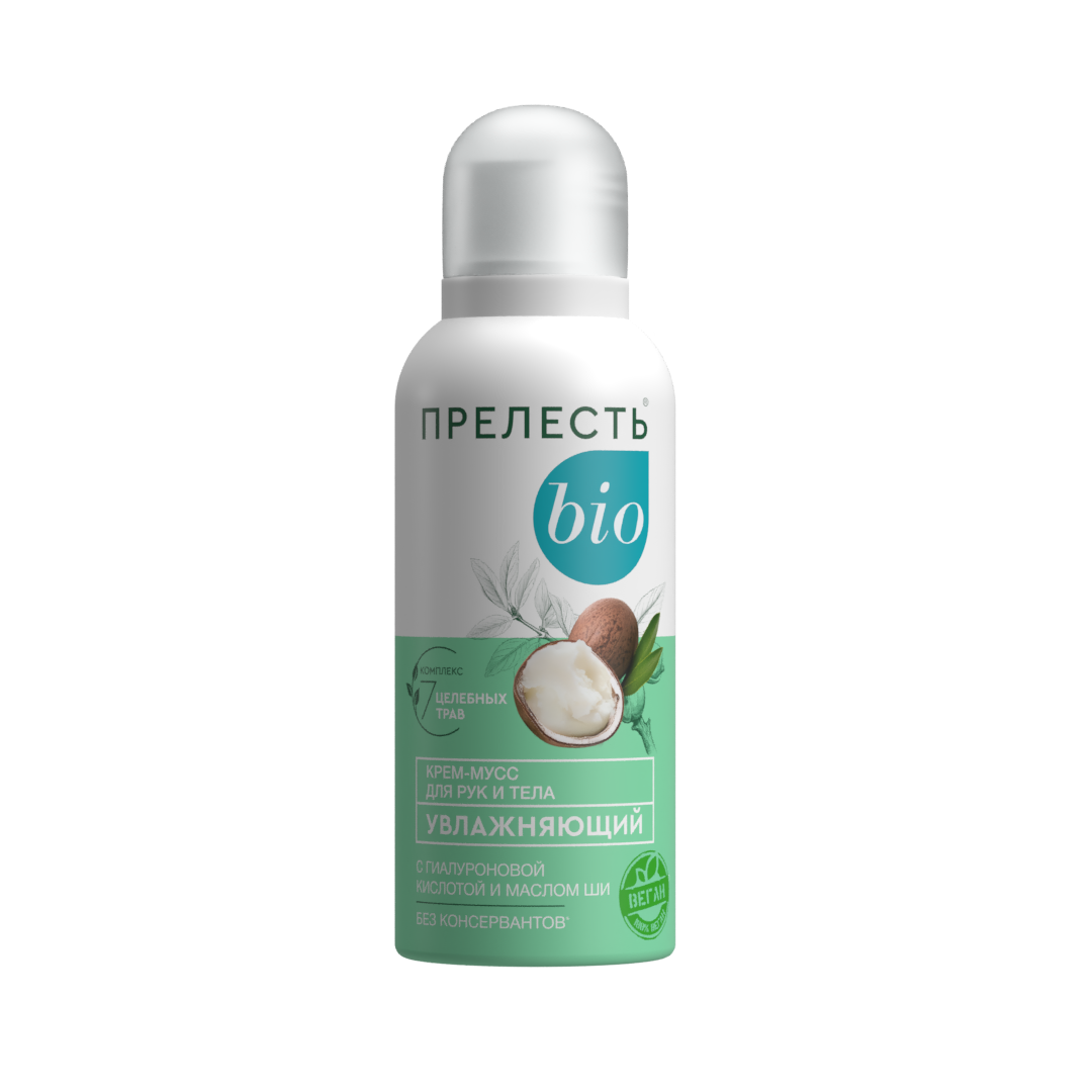 Прелесть Bio крем мусс для рук и тела увлажняющий 100 мл