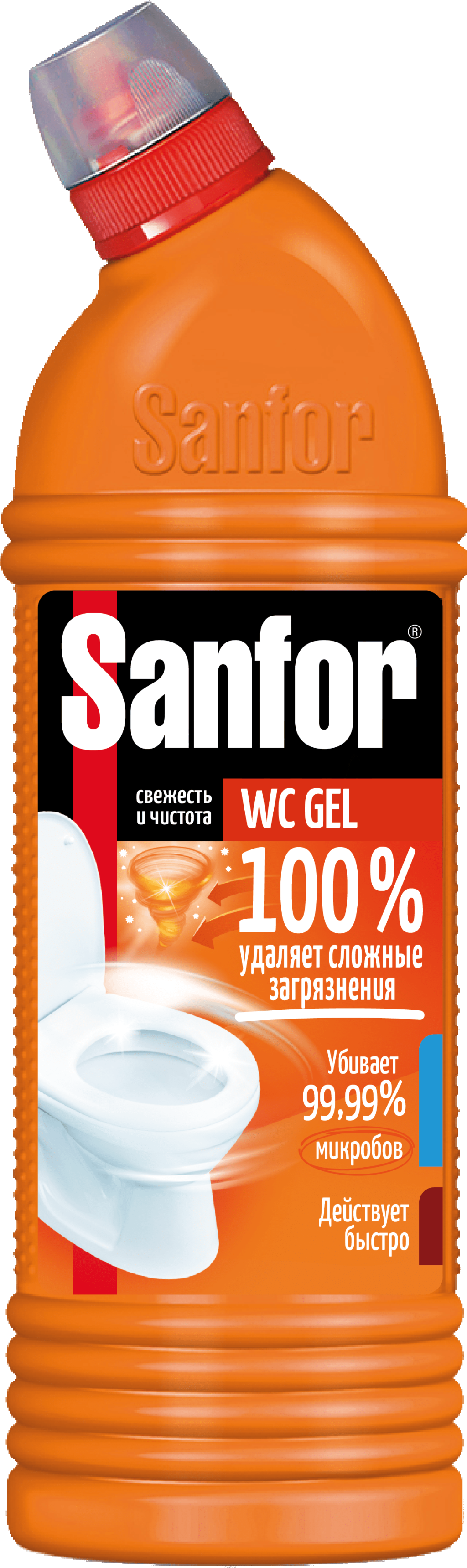 Sanfor wc gel средство для чистки и дезинфекции super power 750 мл