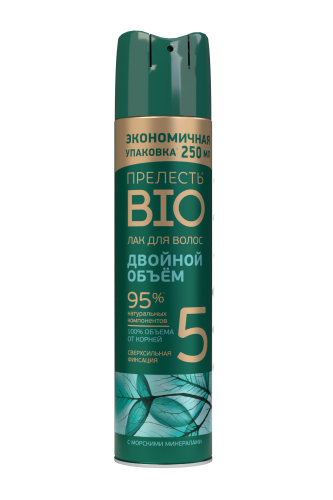 Прелесть био лак для волос морские минералы сверхсильнная фиксация 250 мл