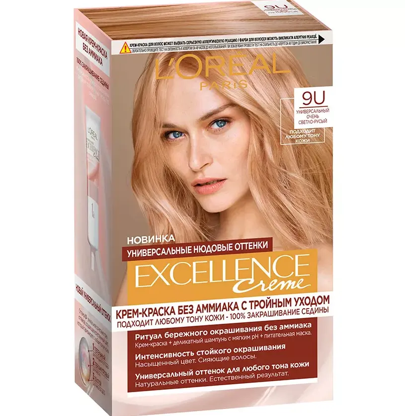 L` Excellence краска для волос 9 универсальный очень светло русый