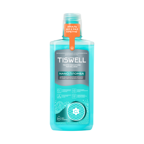 Tiswell ополаскиватель для полости рта от кариеса для всей семьи 500 мл