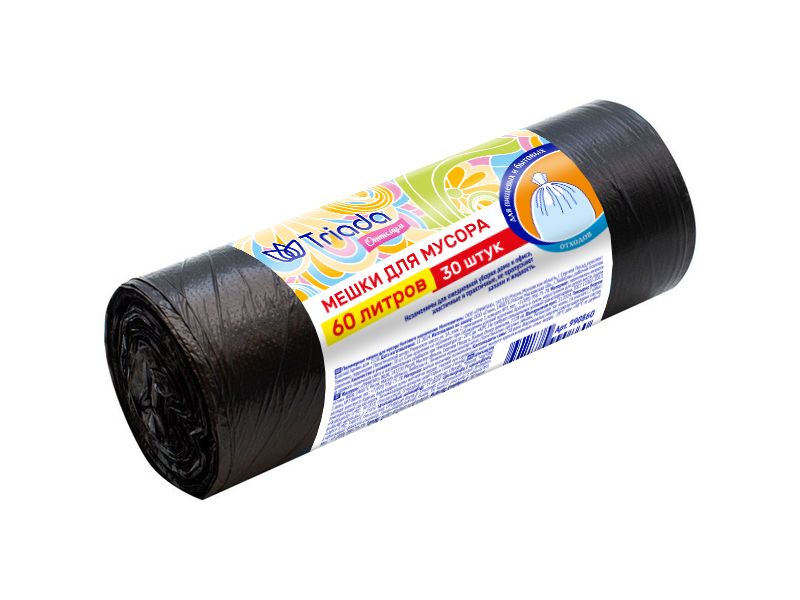 TRIADA оптимум мешки для мусора 60 литров 30 штук