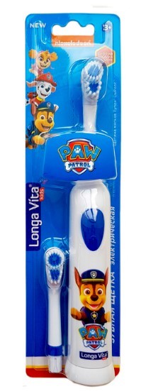 Лонга Вита дет электрическая зуб.щетка арт kab 3 paw patrol ротационная 2 насадки от 3 х лет