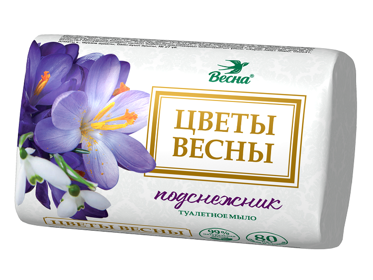 ВЕСНА цветы весны туалетное мыло подснежник 90г