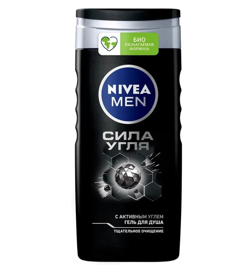 Nivea Men гель для душа сила угля 250 мл