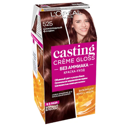 L'Oreal Paris Casting Creme Gloss краска уход для волос 525 шоколадный фондан