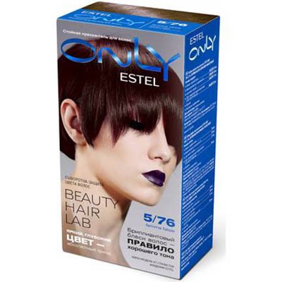ESTEL ONLY Стойкая краска-гель для волос 5/76 Светлый шатен коричнево-фиолетовый