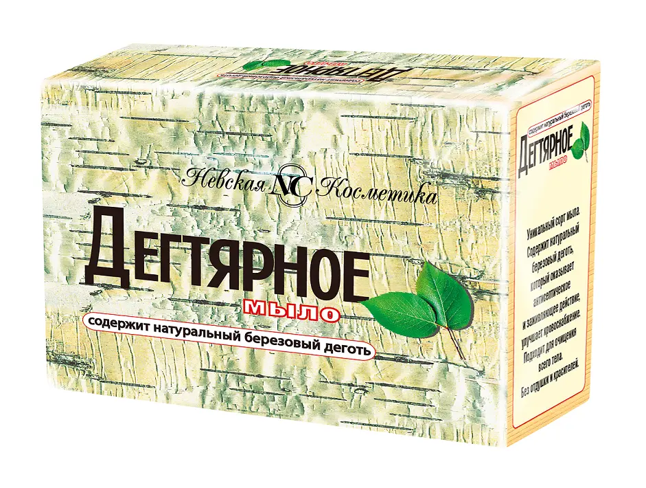 Невская Косметика мыло туалетное дегтярное 4*100 г
