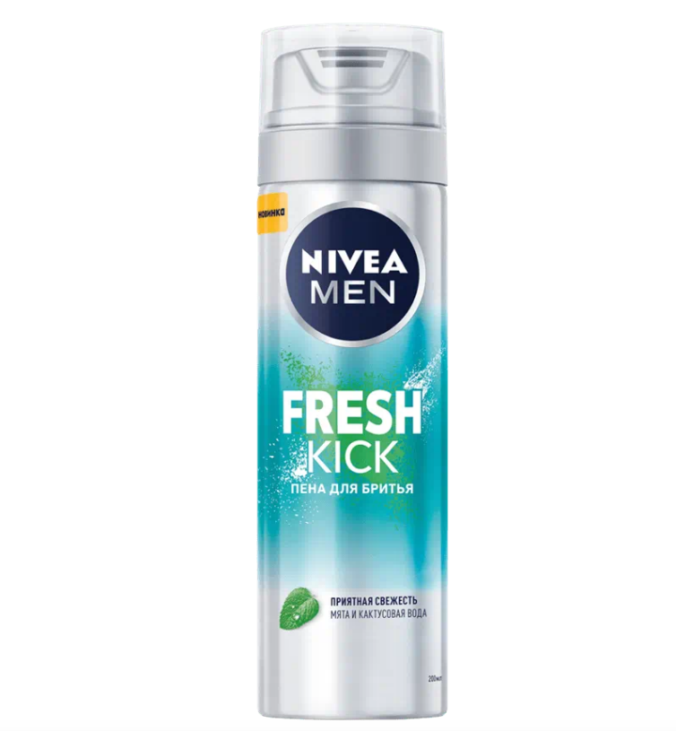 Nivea Men пена для бритья экстремальная свежесть fresh kick 200 мл