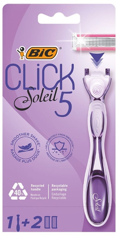 BIC CLICK SOLEIL 5 Станок+2 кассеты (пять лезвий) ЖЕНСКИЙ