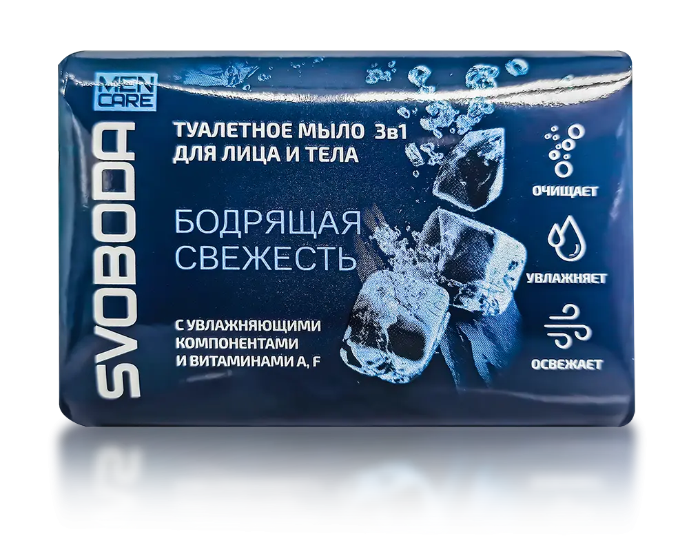SVOBODA MEN CARE туалетное мыло 3 в1 для лица и тела 90 г
