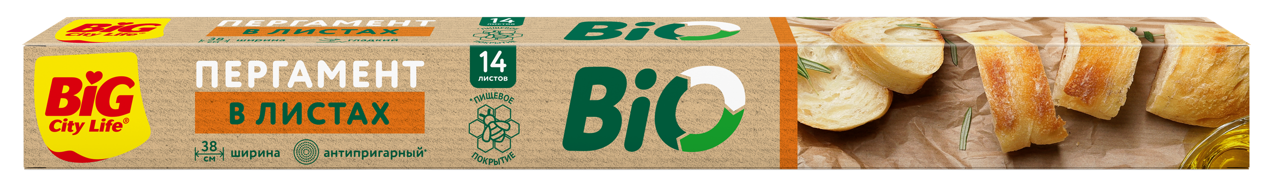 BIG City Пергамент широкий в листах BIO 14 ЛИСТОВ