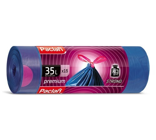 Paclan мешки для мусора с тесьмой Premium 35л 15шт