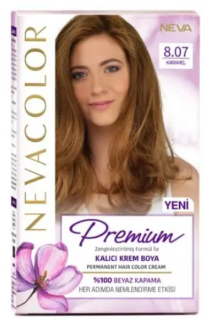 Nevacolor Е стойкая крем краска для волос 8.07 карамель
