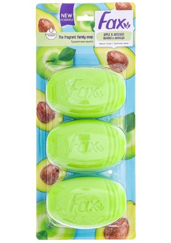 Fax туалетное мыло Яблоко & Авокадо блистер 3шт х100г