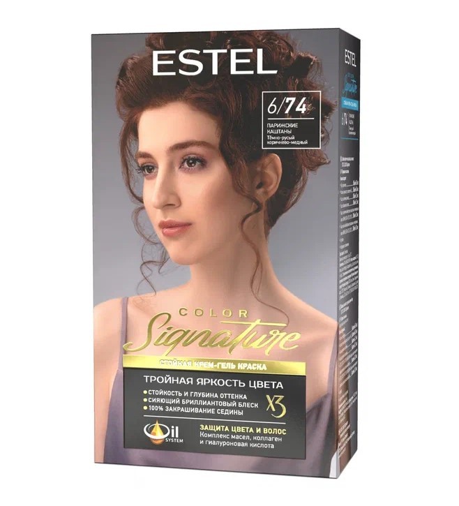 Estel крем-гель краска для волос Color Signature Парижские каштаны 6/74