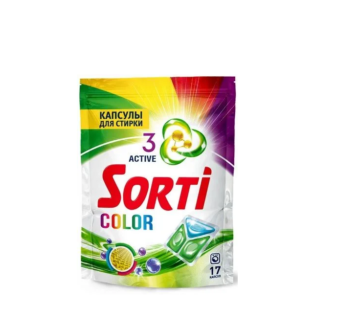 Sort color капсулы для стирки 13 г*17 шт