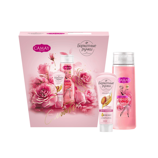 ПН Camay Бархатные ручки гель для душа парфюмированный 250 мл крем для рук 80 мл