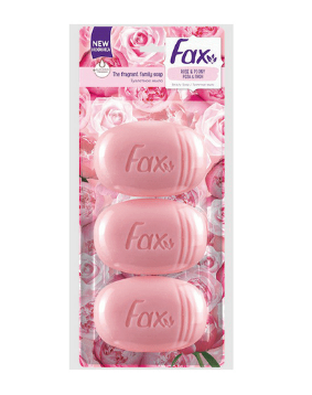 Fax туалетное мыло роза пион блистер 3шт х100г