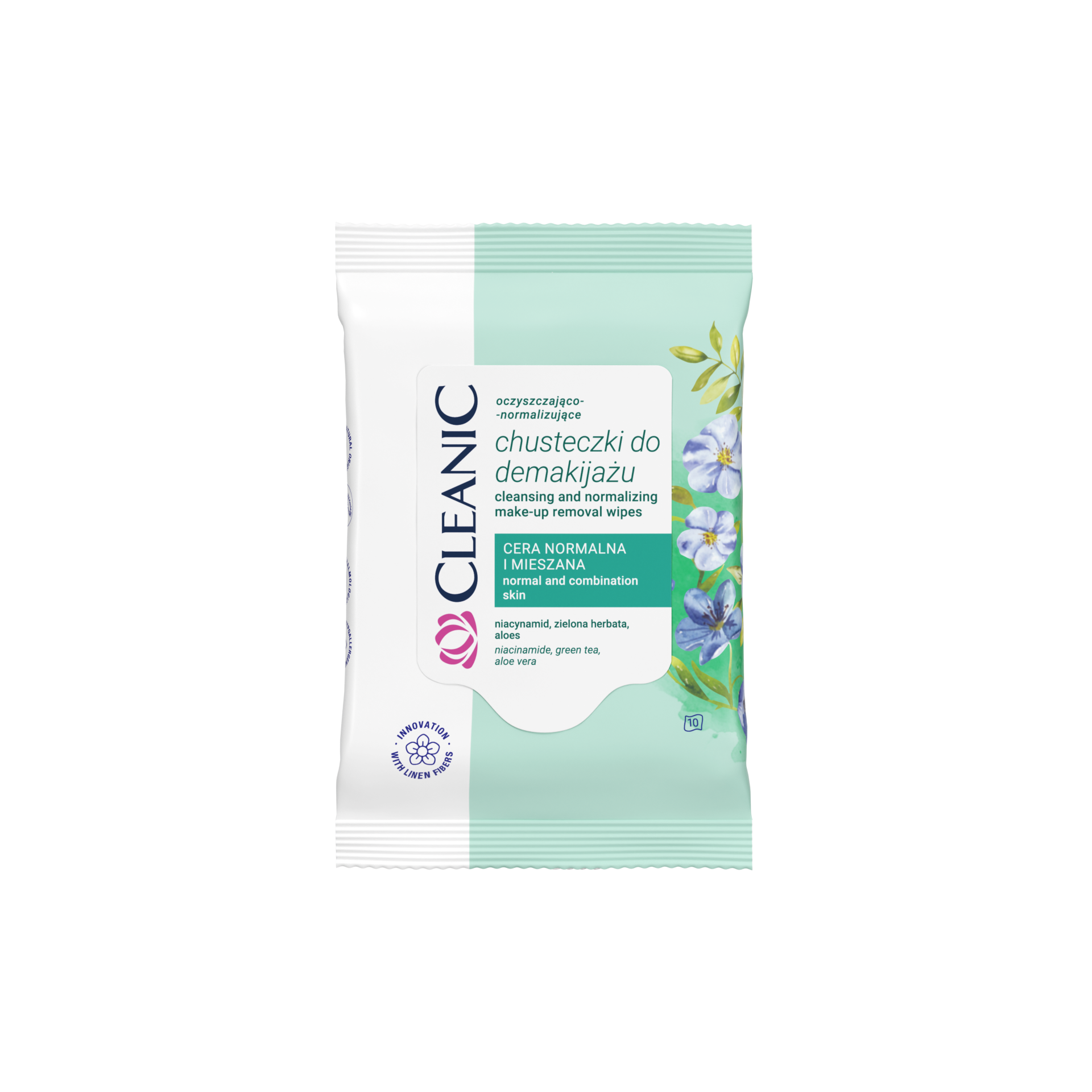 Cleanic мицеллярные салфетки для снятия макияжа очищающие и нормализующие салфетки 10 шт