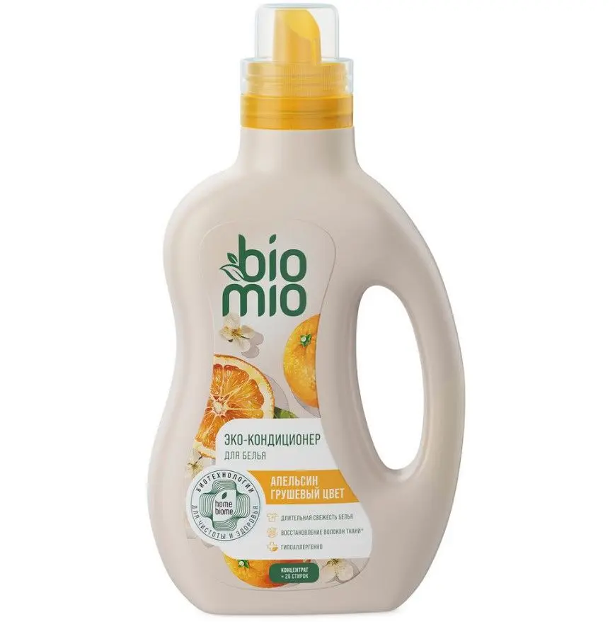BioMio bio soft экологичный кондиционер для белья апельсин грушевый цвет концентрат 800 мл