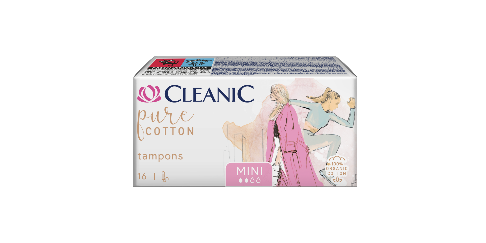 Cleanic pure cotton тампоны 16 шт