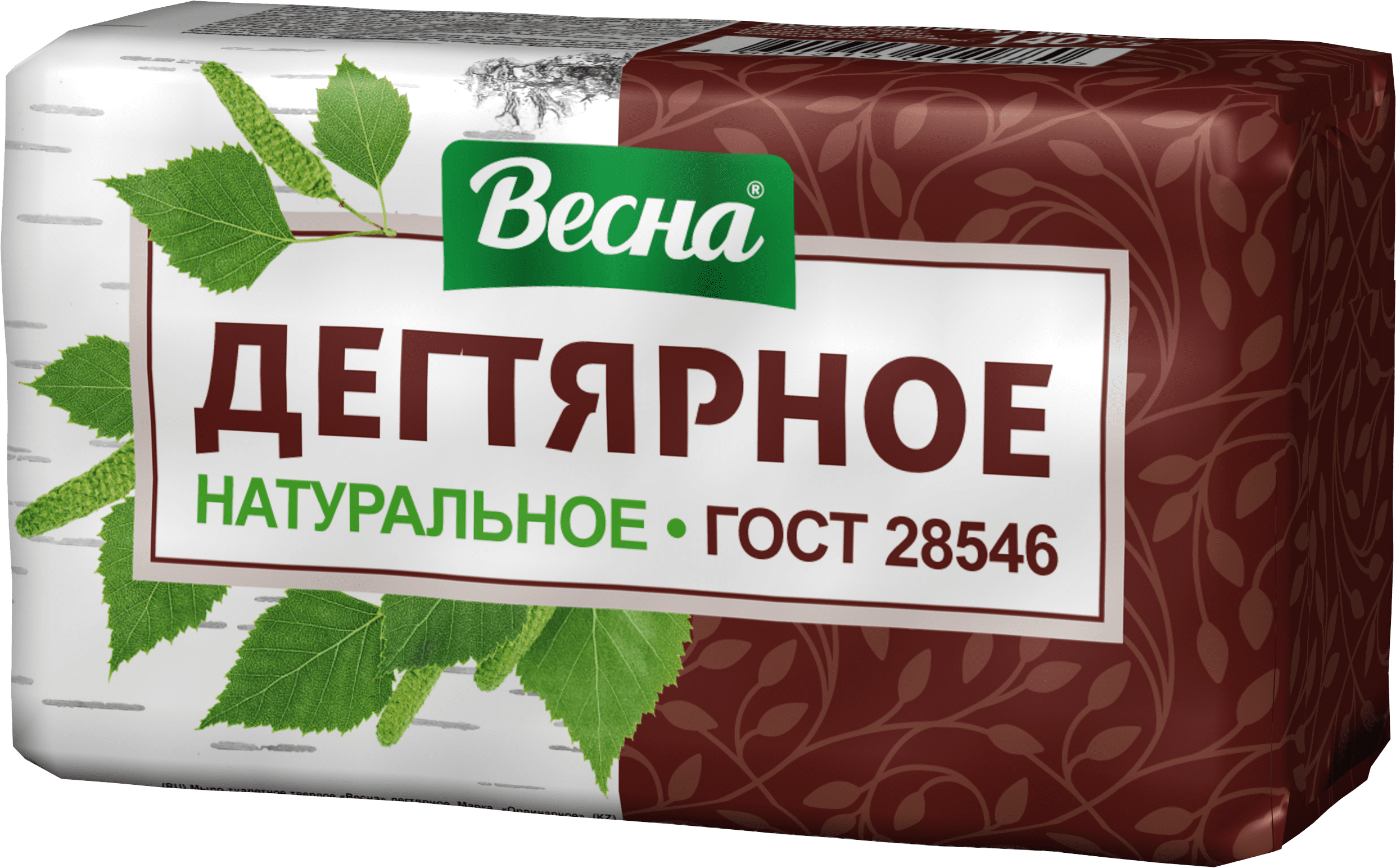 ВЕСНА народное туалетное мыло дегтярное в пленке 140г