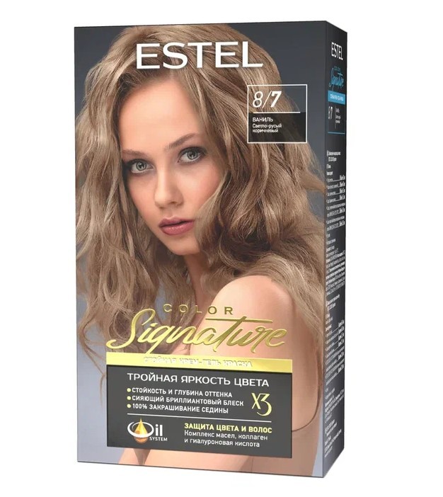 Estel крем-гель краска для волос Color Signature Ваниль 8/7