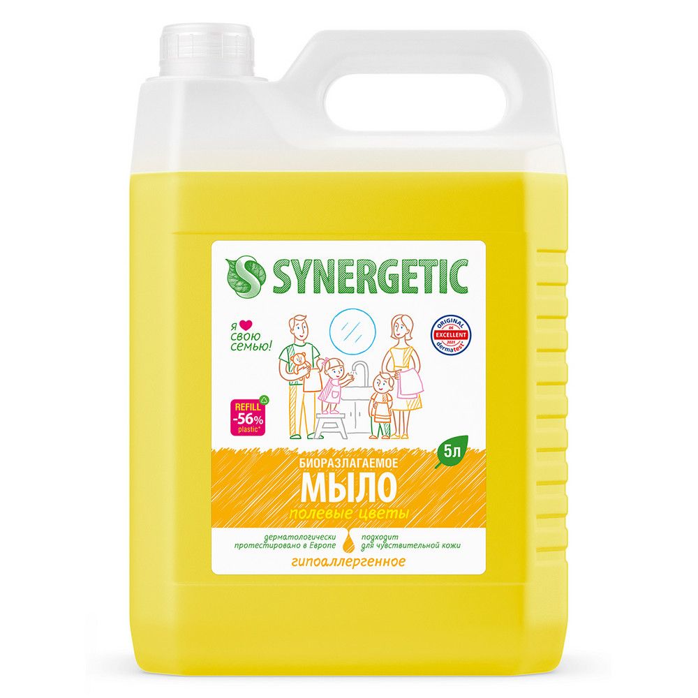 Synergetic жидкое мыло полевые цветы 5 л