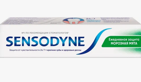 Sensodyne зубная паста ежедневная защита морозная мята 65г
