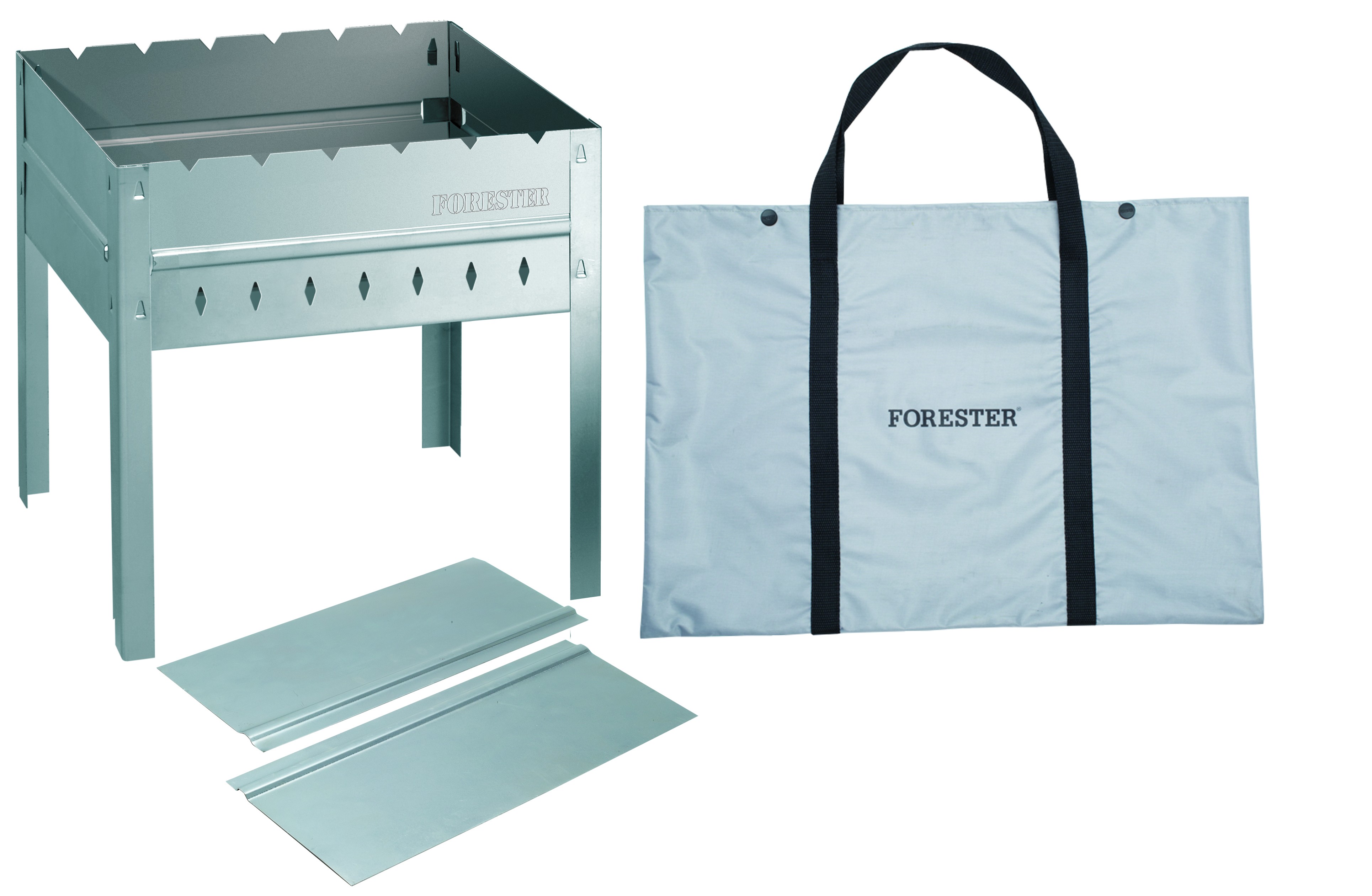 FORESTER. Мангал разборный со складным дном и рёбрами жёсткости, 40*30*40 см (5) М