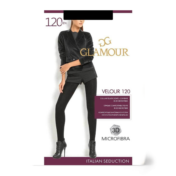Glamour колготки Velour 120 den nero размер 2