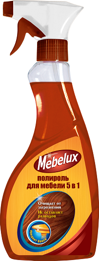 Mebelux полироль для мебели 5 в1 для любых поверхностей 500 мл