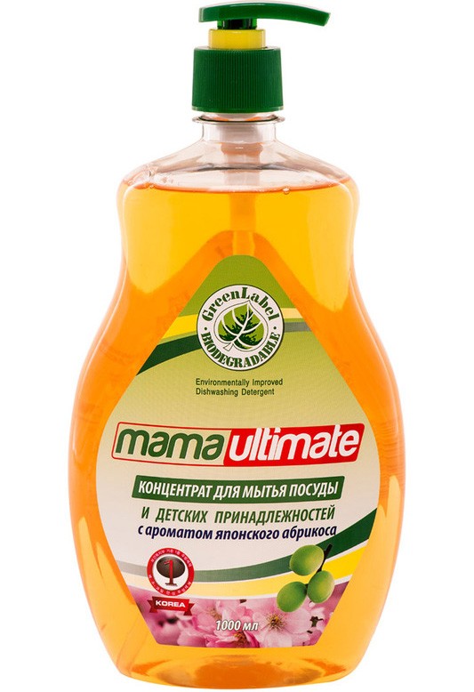 Mama Ultimate конц гель для посуды и дет принадл японский абрикос 1л