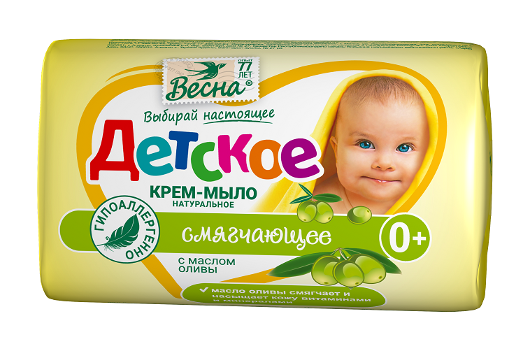 ВЕСНА детское крем мыло с маслом оливы 90г