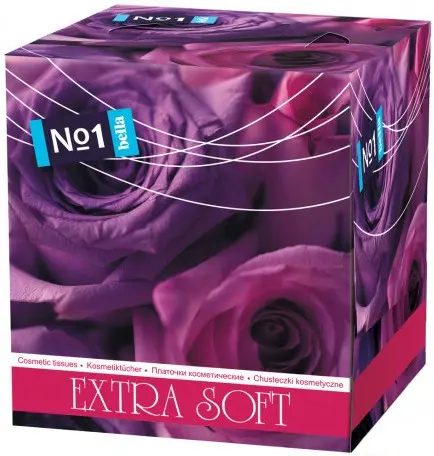 BELLA Салфетки бумажные в кор. 2-хсл SOFT 'ФИЛЕТОВЫЕ РОЗЫ', 80 шт.кор.