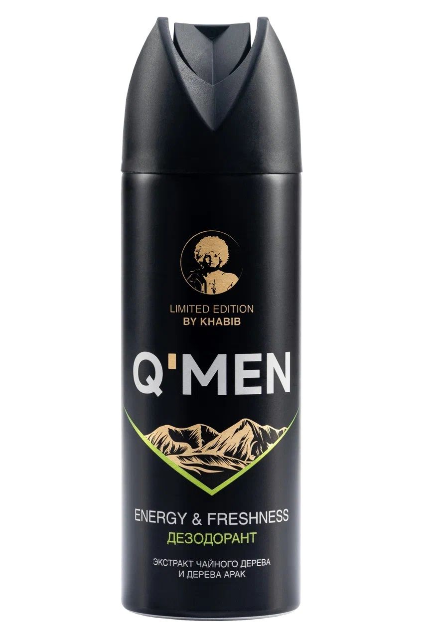 Q'men дезодорант мужской энергия и свежесть, 200 мл